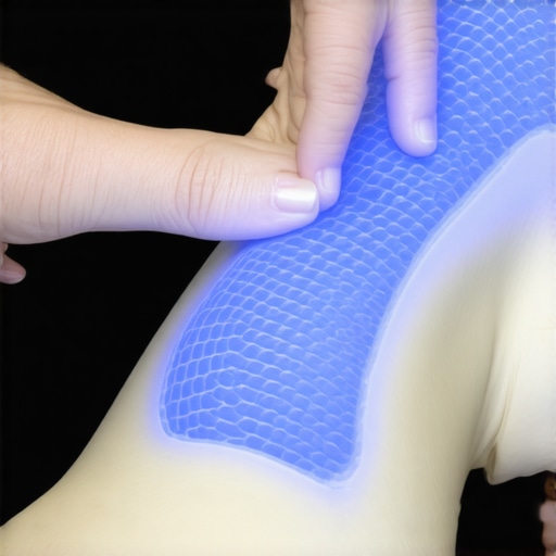 Chiropractor performing laser therapy and neural mobilization on a patient's spine, illustrating cutting-edge treatment methods.