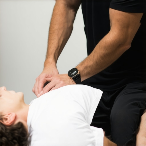 Chiropractor adjusting patient's spine to improve mobility
