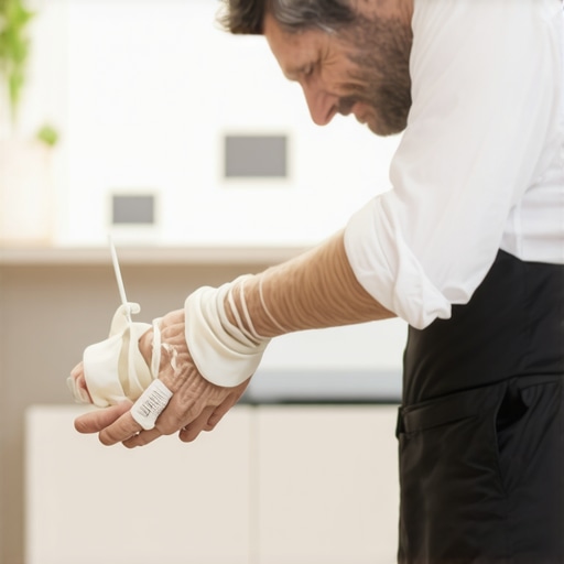 Chiropractor performing spinal adjustment on a patient in a clinical setting.
