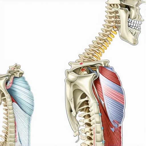 Neck and Back Mobility Anatomy Detailed anatomy of the spine, neck, and back showing muscles and joints