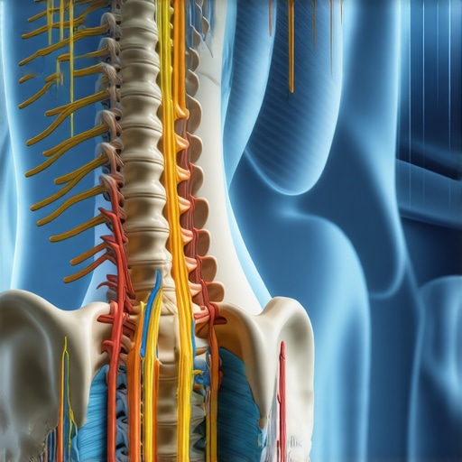 Illustration of spine anatomy showing nerves and chiropractic adjustments