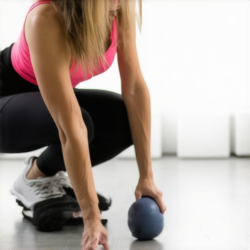 Mobility Tools for Long-Term Relief Person rolling their upper back with a foam roller and lacrosse ball to maintain mobility.