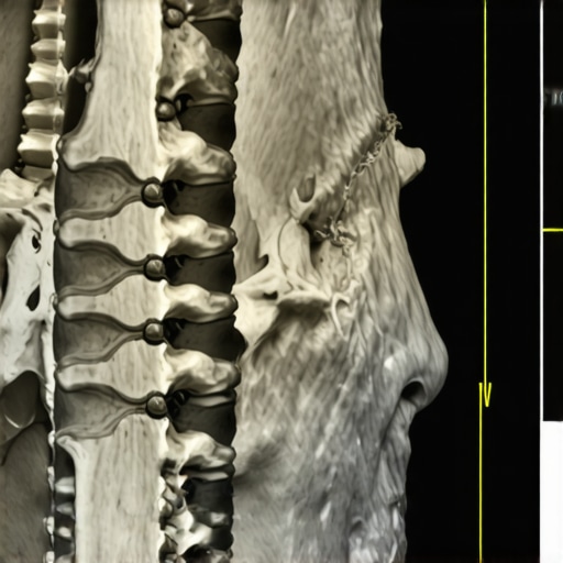 A diagram showing neural pathways and spinal joint movements emphasizing neuroplasticity in pain management.