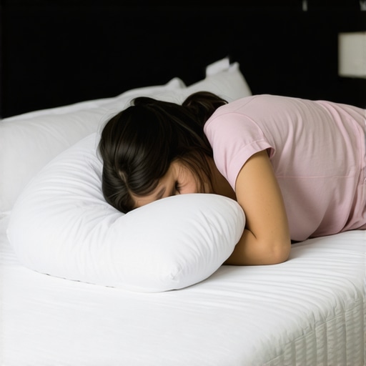 Person sleeping on their side with proper pillow support