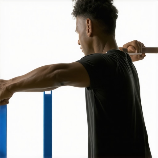 Effective Use of Resistance Bands for Flexibility Individual performing stretching exercises with a Theraband to improve mobility and back health.