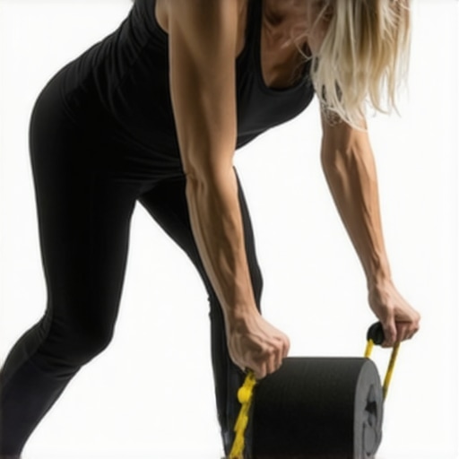 Effective tools for long-term mobility Individual stretching with resistance bands and foam roller for back and neck maintenance