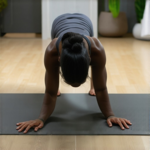 Person Doing Dead Bug Core Exercise A person lying on a mat practicing dead bug exercise to strengthen core muscles.