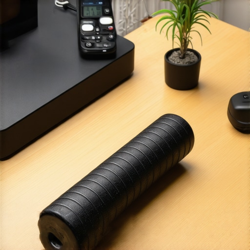 Supporting Your Spine with Modern Tools An ergonomic workstation with posture tools and mobility aids promoting back health.
