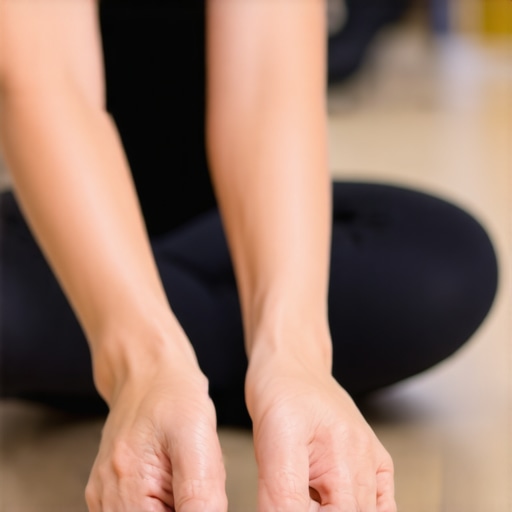 Person stretching and mobilizing their big toe barefoot to improve foot flexibility