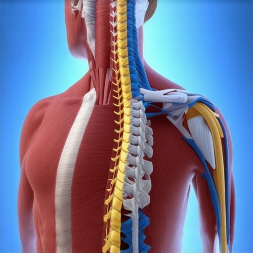 Detailed diagram showing interconnected spinal muscles and regions