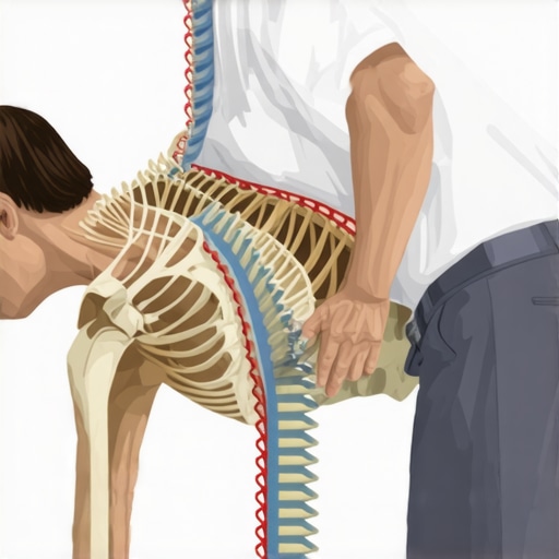 Chiropractic assessment of spinal health Chiropractor carefully examining a patient's spine to identify underlying issues affecting neck and back pain.