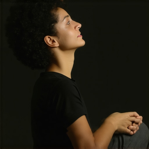 Gentle Jaw Relaxation Exercise Person relaxing jaw muscles with gentle movements to reduce tension.
