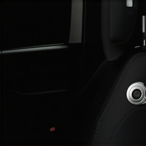 Car seat showing correct headrest position aligned with the ear for healthy posture