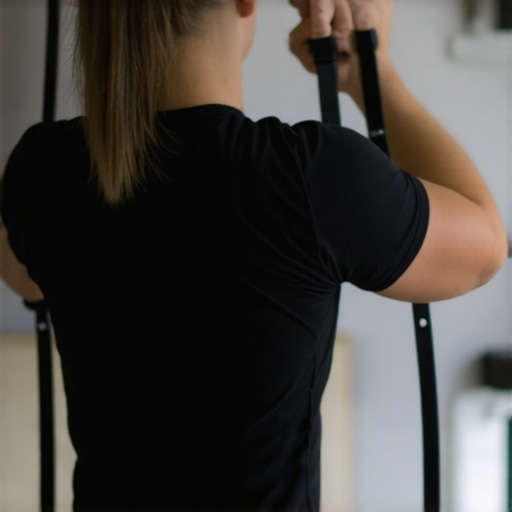 Resistance Bands for Spinal Health Individual exercising with resistance bands to support back muscle strength
