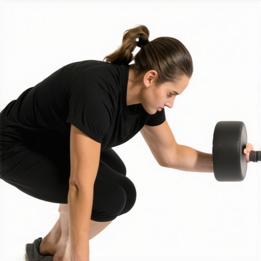 Individual rolling out back muscles using a foam roller for mobility
