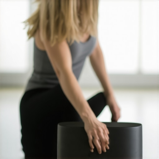 Individual rolling out back muscles with a foam roller to maintain mobility