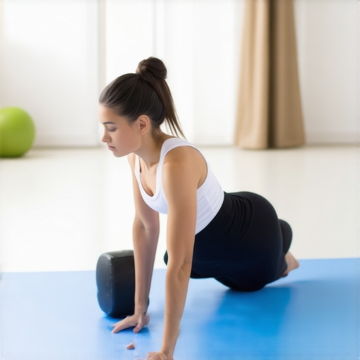 Person rolling out their back with a foam roller to maintain mobility