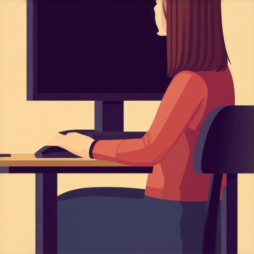 The proper monitor height to avoid monitor neck strain