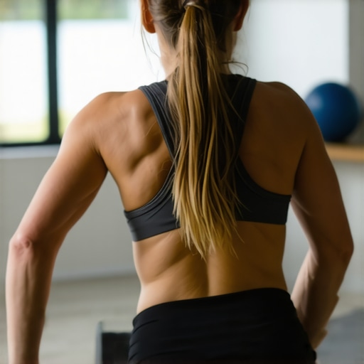 Individual rolling out their back muscles using a foam roller in a home setting.