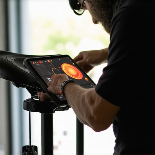 Advanced Saddle Pressure Mapping Analysis Visual representation of saddle pressure points during a professional bike fitting