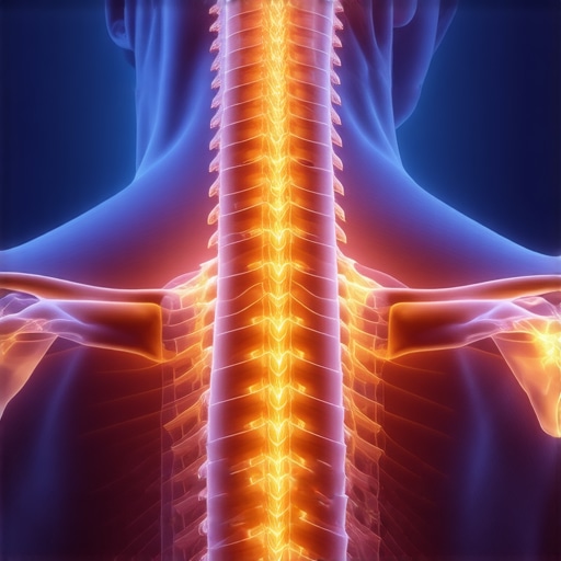 Diagram showing protective muscle guarding in the human cervical spine.