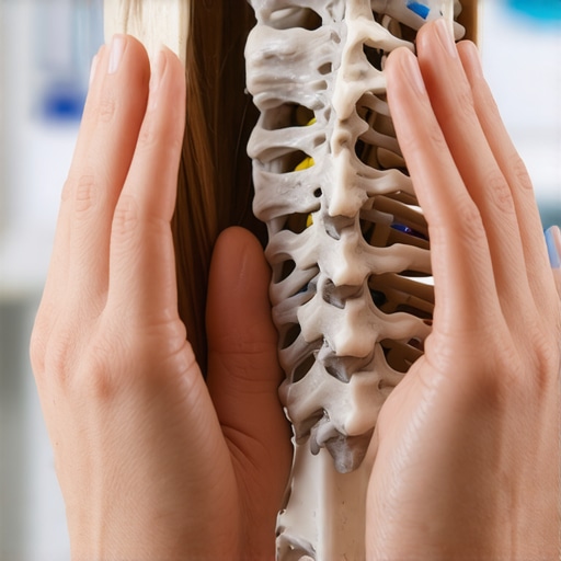 Anatomy of Neck Stability Anatomical model of the human neck showing deep muscle structures and vertebrae.