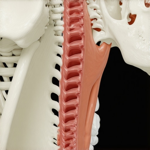 Diagram showing the structural link between the top neck bone and jaw joint.