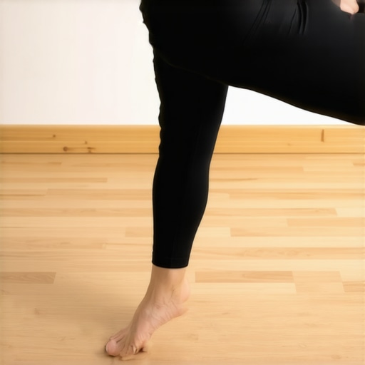 Balance and Spinal Stability Training Close-up of a person performing a single-leg balance exercise to improve proprioception and spinal health