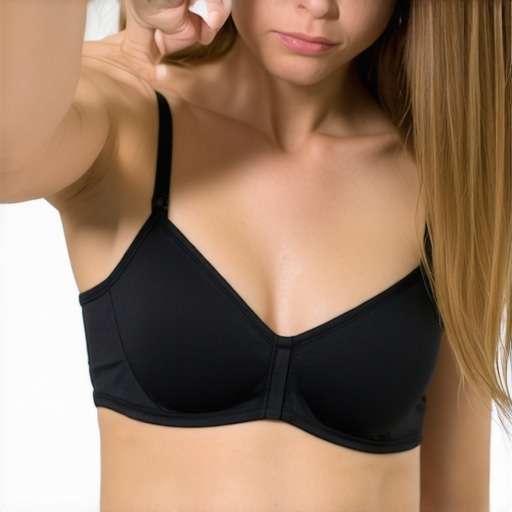 Checking Proper Bra Fit for Spinal Support Diagram showing how a bra band should fit to prevent back pain and shoulder tension.