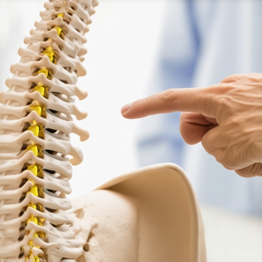 Chiropractic explanation of the spinal kinetic chain A chiropractor demonstrating how neck alignment affects the rest of the body using a spine model.