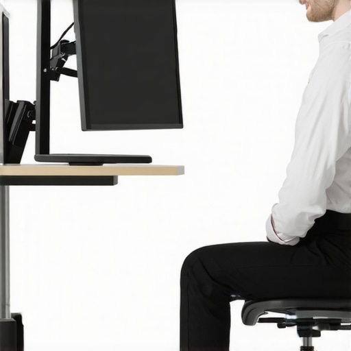 Correct Sitting Posture and Pelvic Alignment Diagram showing proper pelvic tilt and hip hinge for spinal health while sitting.