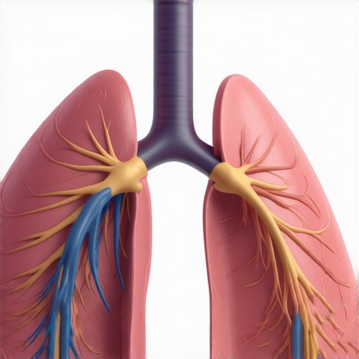Diaphragmatic Breathing and Spinal Health A medical diagram showing how deep breathing supports the lower spine and ribcage.