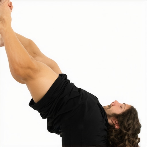 Effective Glute Activation Exercise for Spine Support Man performing a glute bridge with a pelvic tilt to relieve back pain and improve mobility.