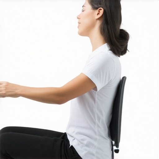 Effective Seated Thoracic Rotation Stretch A person performing a thoracic rotation stretch to improve mid-back mobility and relieve tension.