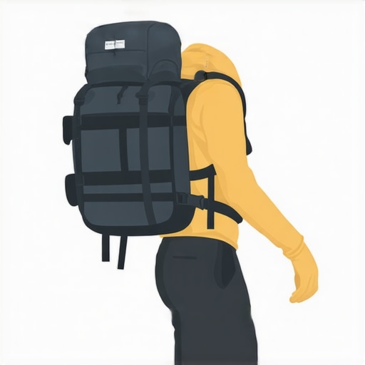 Ergonomic Backpack Weight Distribution Diagram illustrating how to pack a diaper bag with heavy items against the spine for better posture.
