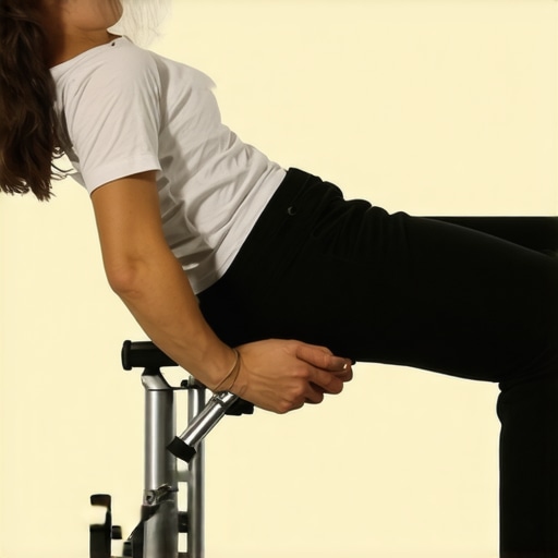 Ergonomic Gardening Tools and Posture Close up of ergonomic garden tool and a person sitting on a rolling garden seat with good posture