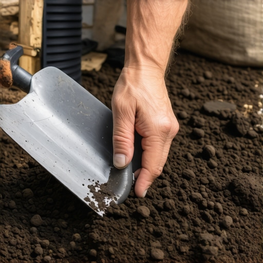Ergonomic Gardening for Spinal Health Gardener using an ergonomic trowel to maintain a neutral wrist and healthy posture.