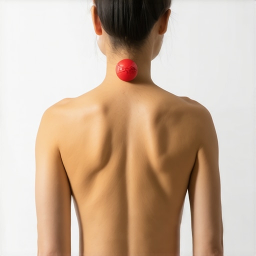 Lacrosse Ball Trigger Point Therapy for Back Pain Person using a lacrosse ball for myofascial release on upper back muscles