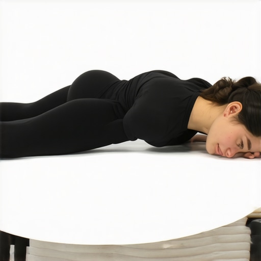 An illustration of a person performing a log roll to safely get out of bed without straining their lower back.