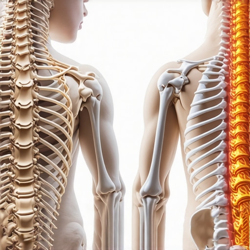 Neutral vs Anterior Pelvic Tilt Comparison Diagram showing how pelvic tilt affects lumbar spine alignment and muscle tension.