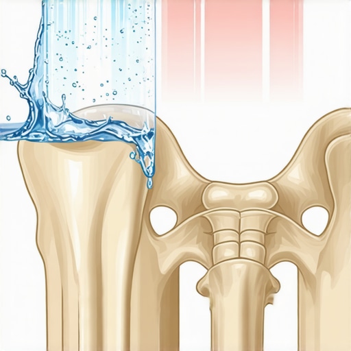 Diagram illustrating the pelvic tilt 'bowl of water' concept for lower back pain relief.