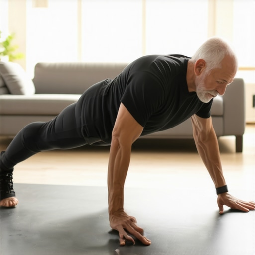 A man demonstrating the bird-dog exercise to support spinal health and core strength.