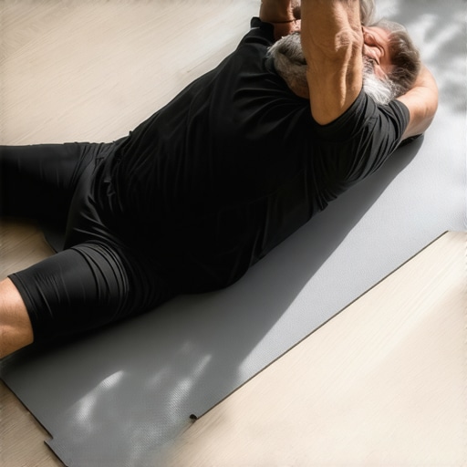 Proper Foam Rolling Technique for Upper Back Relief Man demonstrating how to use a foam roller correctly on the thoracic spine for back pain relief.