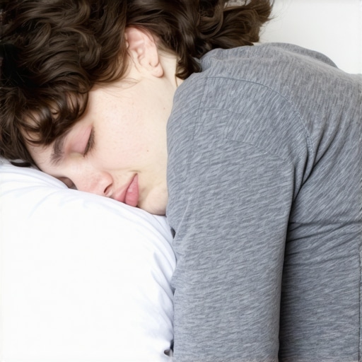Proper Neutral Spine Sleeping Position Illustration of a side sleeper using pillows for spinal alignment and back support