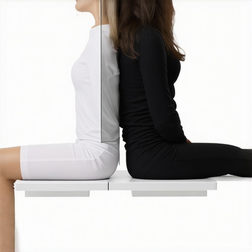 Comparison of tense rigid posture and healthy neutral spinal alignment