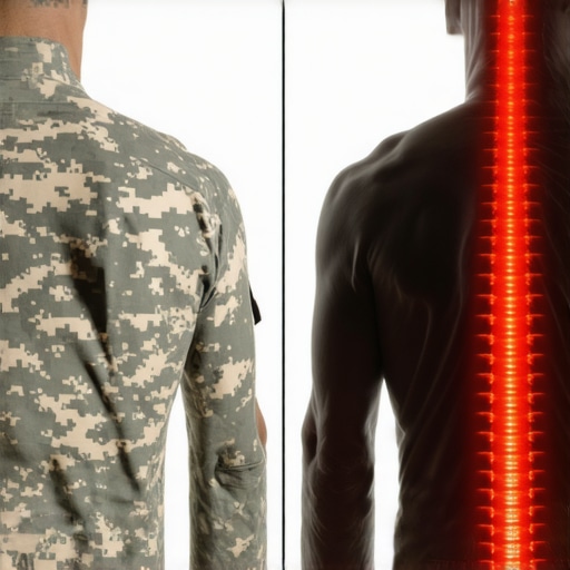 Rigid Posture vs Natural Alignment Comparison Illustration showing the difference between forced rigid posture and healthy spinal alignment
