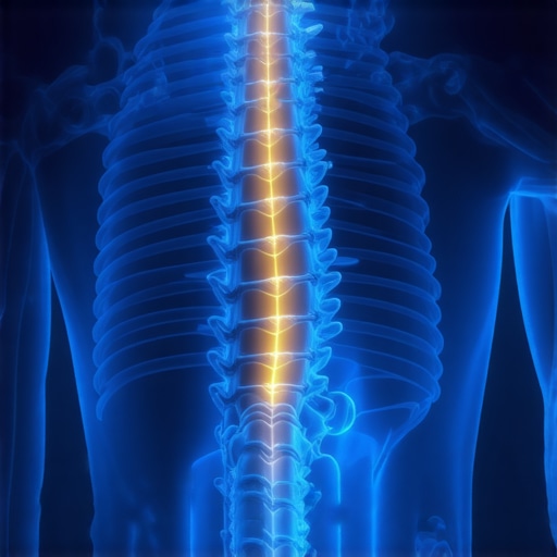 Spinal Architecture and Mid-Back Mobility Anatomical view of the human spine highlighting the thoracic region for better mobility.