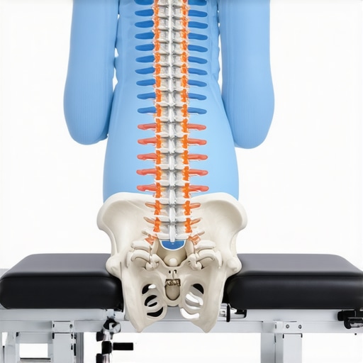 Spinal Decompression Science Medical diagram showing how inversion therapy creates space between vertebrae.