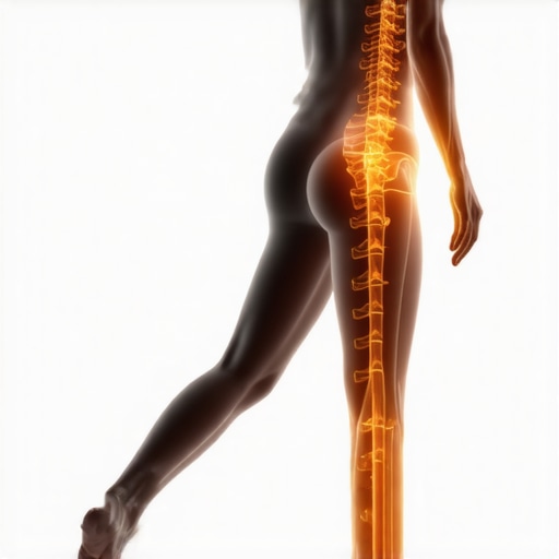 Spinal Decompression Through Walking Mechanics Diagram showing how a proper walking gait and pelvic tilt decompress the spine.