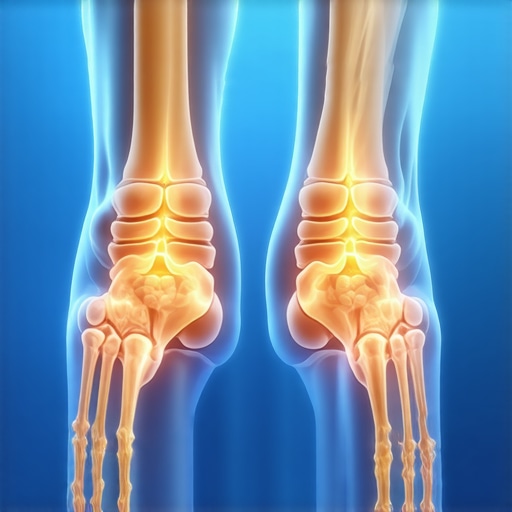 Scientific diagram showing how foot position affects neck and back alignment
